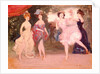 Four Dancing Girls on the Stage by Charles Edward Conder