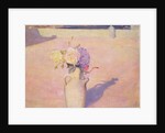 Flowers in a Vase against a background of Mustapha, Algiers, 1891 by Charles Edward Conder