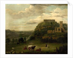 View of Nottingham Castle with St Nicholas' Church and Houses, c.1742-50 by Paul Sandby
