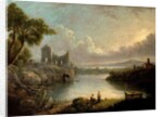 River Scene with Sea and Classical Ruins by Richard (after) Wilson