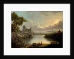 River Scene with Sea and Classical Ruins by Richard (after) Wilson