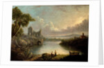 River Scene with Sea and Classical Ruins by Richard (after) Wilson