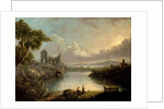 River Scene with Sea and Classical Ruins by Richard (after) Wilson