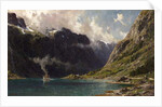 Naeroyfjord, Norway, 1902 by Henry Enfield