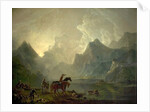 Llanberis Lake and Dolbadarn Castle, North Wales, 1777 by George the Elder Barret