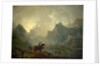 Llanberis Lake and Dolbadarn Castle, North Wales, 1777 by George the Elder Barret