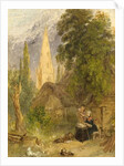 Cottages at Olney, Buckinghamshire by William Harvey