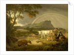Landscape, Beeston Castle, Cheshire, and Rainbow, 1793 by Julius Caesar Ibbetson