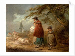 Woman, Child and Dog on a Road by George Morland