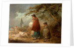 Woman, Child and Dog on a Road by George Morland