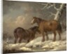 Two Horses in the Snow by George Morland
