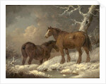 Two Horses in the Snow by George Morland