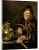 An Old Man with Broken Eggs by William van (attr.to) Odekerken