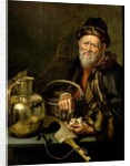 An Old Man with Broken Eggs by William van (attr.to) Odekerken