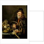 An Old Man with Broken Eggs by William van (attr.to) Odekerken