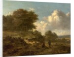 Landscape with Peasants and a Dog by Jan Wijnants