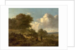 Landscape with Peasants and a Dog by Jan Wijnants