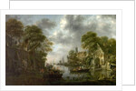 River Scene with Boats and Figures, 1665 by Claes Molenaer