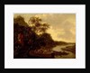 River Scene with Boat by Dutch School
