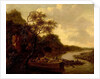 River Scene with Boat by Dutch School