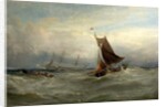 Boats in a Gale off Ostend, Belgium, 1875 by Edwin Hayes