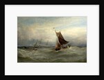 Boats in a Gale off Ostend, Belgium, 1875 by Edwin Hayes