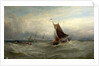 Boats in a Gale off Ostend, Belgium, 1875 by Edwin Hayes
