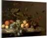 Fruit Piece with Dragonfly, 1692 by Barend or Bernardus van der Meer