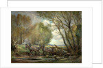Hauling Timber, Stirlingshire, Scotland by Henry Morley