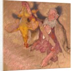 Study of a Man Holding a Cock for 'Highland Raiders', 1918 by William Shackleton