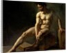 Seated Male Nude by Jean-Baptiste Edouard Detaille