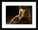 Seated Male Nude by Jean-Baptiste Edouard Detaille