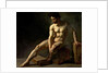 Seated Male Nude by Jean-Baptiste Edouard Detaille