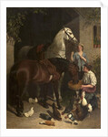 Feeding the Horses, 1858 by John Frederick Herring Snr