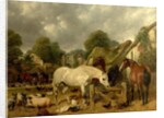 Horses in a Paddock by John Frederick Herring Snr