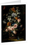 Flowers in a Basket by Jean-Baptiste Monnoyer