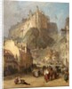 Edinburgh Castle from the Grass Market, Scotland by George Jones
