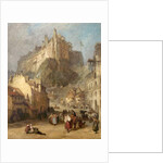 Edinburgh Castle from the Grass Market, Scotland by George Jones