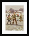 Children Sliding on a Pond by Alice Clausen