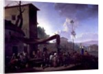 Village Scene with Peasants Merrymaking by Johannes Lingelbach