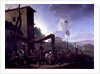 Village Scene with Peasants Merrymaking by Johannes Lingelbach