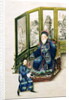 Old Man Seated with a Servant Reading by School Chinese