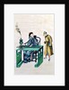 Man with a Long Zither at a Table, with a Servant by School Chinese