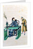 Man with a Long Zither at a Table, with a Servant by School Chinese