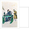 Man with a Long Zither at a Table, with a Servant by School Chinese