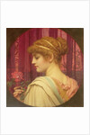 Girl with Red Rose by John William Godward