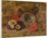 A Bird's Nest, Pansies and Verbena, late 19th century by Thomas Worsey