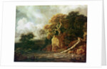 Landscape with a River by Jacob Isaaksz. or Isaacksz. van Ruisdael