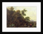 Wooded Landscape with Soldiers Escorting Prisoners, 1656 by Nicolaes Pietersz. Berchem