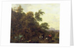 Wooded Landscape with Soldiers Escorting Prisoners, 1656 by Nicolaes Pietersz. Berchem